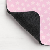 Gegooide Roze Sterren Muismat (Hoek)