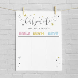 Gegoten dat je tweelingstempeling toont teken, neu poster