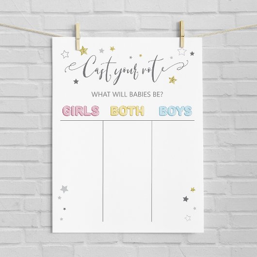 Gegoten dat je tweelingstempeling toont teken, neu poster