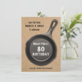 Gegoten ijzeren verjaardag Sla de datum op Save The Date (Staand voorkant)