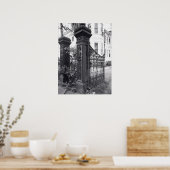 Gegoten ijzergewas in Galveston, Texas Poster (Keuken)