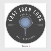 Gegoten ijzerkook voor het leven goed doordacht sticker (Vel)