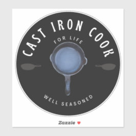 Gegoten ijzerkook voor het leven goed doordacht sticker