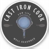 Gegoten ijzerkook voor het leven goed doordacht sticker (Voorkant)