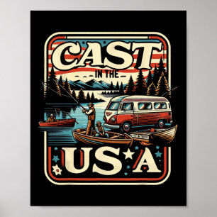 Gegoten In De Usa Vintage Visavontuur Poster