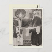 Gegoten leden, opera Beijing, ongeveer 1880 Briefkaart (Voorkant / Achterkant)