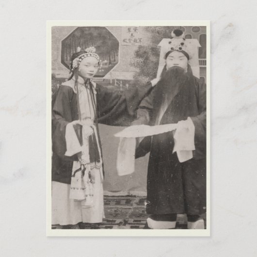Gegoten leden, opera Beijing, ongeveer 1880 Briefkaart (Voorkant)