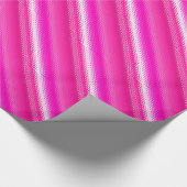 Gegoten strepen - roze en fuchsie cadeaupapier (Hoek)