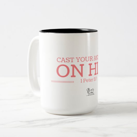 Gegoten uw angst 15 Oz Mok (Voorkant links)