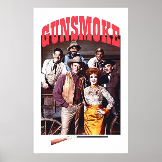 Gegoten van Gunsmoke Mat Dillon en Kat Doc and Fes Poster