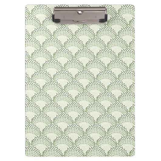 Gegradeerde groene scallopstippenpatroon  klembord (Voorkant)
