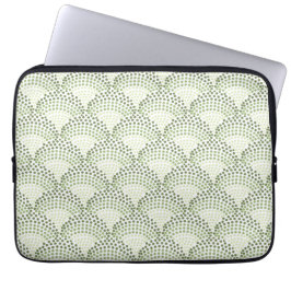 Gegradueerde Stippen Verlopen Groen Patroon  Laptop Sleeve
