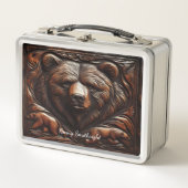 Gegrafeerde grizzly fury in leer (Voorkant)