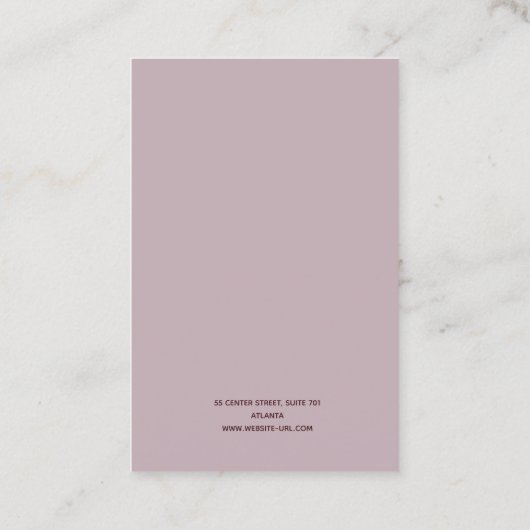 Gegrande Lila en Marsala Arch Earring Display Visitekaartje (Achterkant)