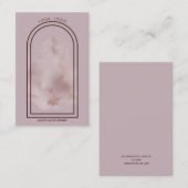 Gegrande Lila en Marsala Arch Earring Display Visitekaartje (Voorkant / Achterkant)