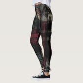 Gegrashte Grungy Alternatieve Grunge Plaid Patroon Leggings (Links)