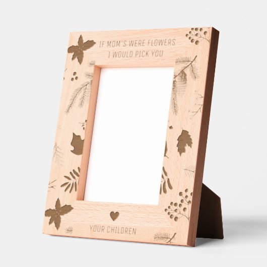 Gegraveerd 'Als moeders bloemen waren' Foto Lijst (Links)