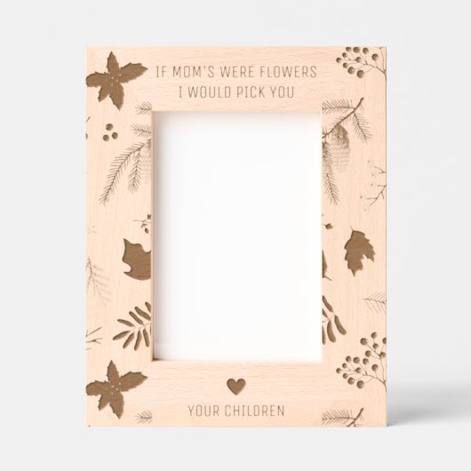 Gegraveerd 'Als moeders bloemen waren' Foto Lijst (Voorkant)