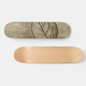 gegraveerd blad persoonlijk skateboard (Horizontaal)