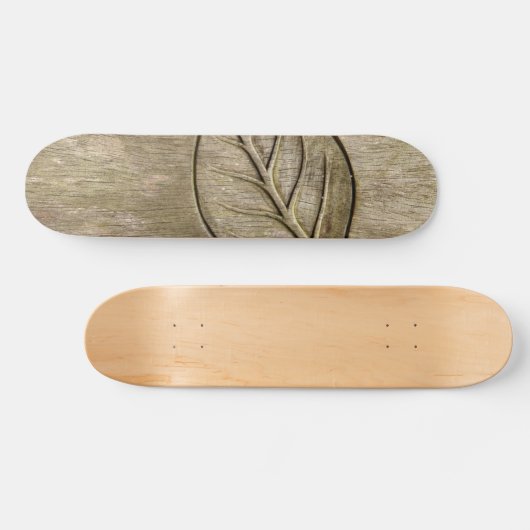 gegraveerd blad persoonlijk skateboard (Horizontaal)