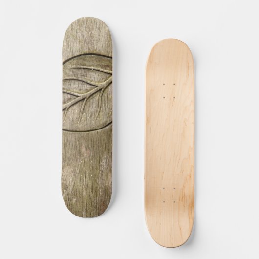 gegraveerd blad persoonlijk skateboard (Voorkant)