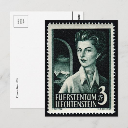  gegraveerd Briefkaart stempel (Voorkant / Achterkant)