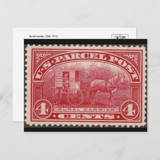  gegraveerd Briefkaart Stempel (Voorkant / Achterkant)