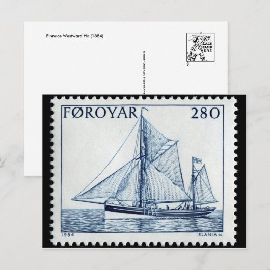  gegraveerd Briefkaart Stempel (Voorkant / Achterkant)