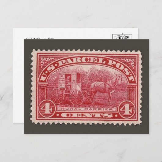  gegraveerd Briefkaart Stempel (Voorkant / Achterkant)