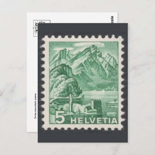  gegraveerd Briefkaart Stempel (Voorkant / Achterkant)