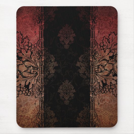  gegraveerd Damask Mousepad Muismat (Voorkant)