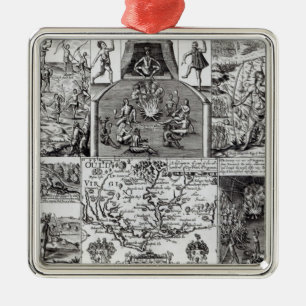 Gegraveerd door Robert Vaughan Metalen Ornament