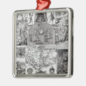 Gegraveerd door Robert Vaughan Metalen Ornament (Links)