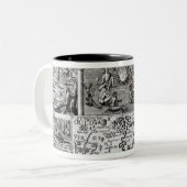 Gegraveerd door Robert Vaughan Tweekleurige Koffiemok (Voorkant links)