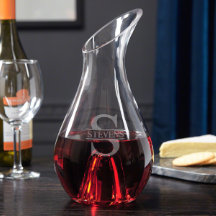 gegraveerd Elegant Oakmont Monogram Wine Decanter