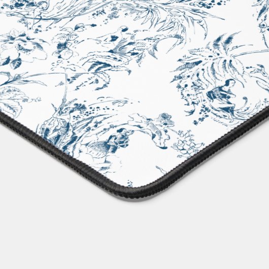  gegraveerd Floral Fantasy Toile / Monogram Bureaumat (Hoek)