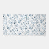gegraveerd Floral Fantasy Toile / Monogram Bureaumat (Voorkant)
