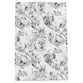  gegraveerd Frans Floral Fantasy Toile-Black Medium Cadeauzakje (Voorkant)