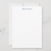  gegraveerd Frans Floral Fantasy Toile-Blue Notitiekaartje (Voorkant)