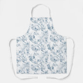  gegraveerd Frans Floral Fantasy Toile-Blue Schort (Voorkant)