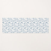  gegraveerd Frans Floral Fantasy Toile-Blue Yogamat (Voorkant (horizontaal))