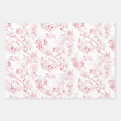  gegraveerd Frans Floral Fantasy Toile Inpakpapier Vel (Voorkant 2)