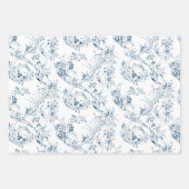  gegraveerd Frans Floral Fantasy Toile Inpakpapier Vel (Voorkant)