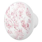  gegraveerd Frans Floral Fantasy Toile-Pink Keramische Knop (Rechts)