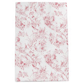  gegraveerd Frans Floral Fantasy Toile-Pink Medium Cadeauzakje (Voorkant)