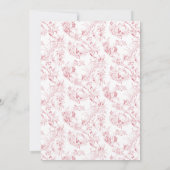  gegraveerd Frans Floral Fantasy Toile-Pink Notitiekaartje (Achterkant)