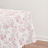  gegraveerd Frans Floral Fantasy Toile-Pink Tafelkleed (Voorbeeld)