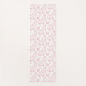  gegraveerd Frans Floral Fantasy Toile-Pink Yogamat (Voorkant)