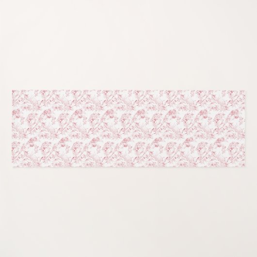  gegraveerd Frans Floral Fantasy Toile-Pink Yogamat (Voorkant (horizontaal))
