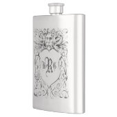 gegraveerd heraldisch Crest Monogram Flacon (Links)
